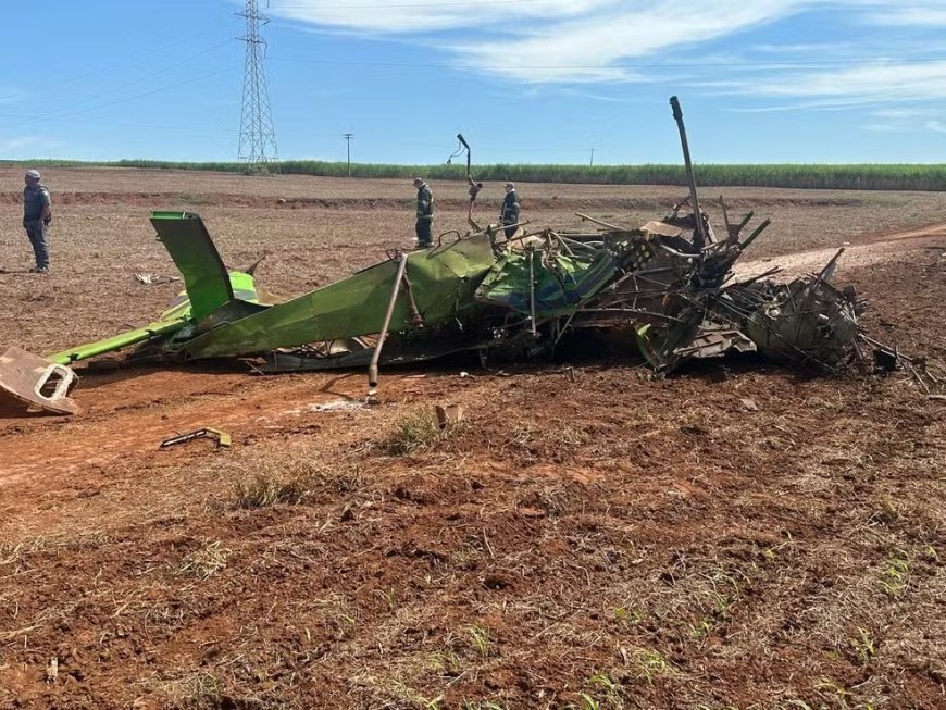 Piloto morre em queda de avião agrícola no interior de SP