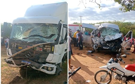 Acidente entre van e caminhão no Piauí deixa seis mulheres mortas e 11 feridos