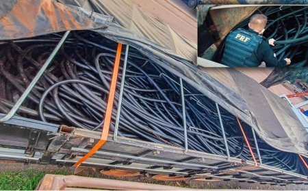 PRF apreende quase 10 toneladas de cabos de cobre furtados