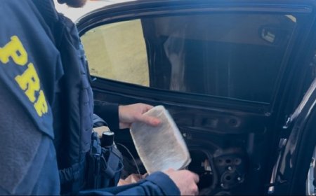 Cocaína escondida em porta de carro é apreendida na BR-364
