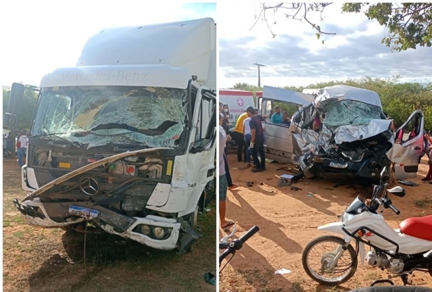 Acidente entre van e caminhão no Piauí deixa seis mulheres mortas e 11 feridos
