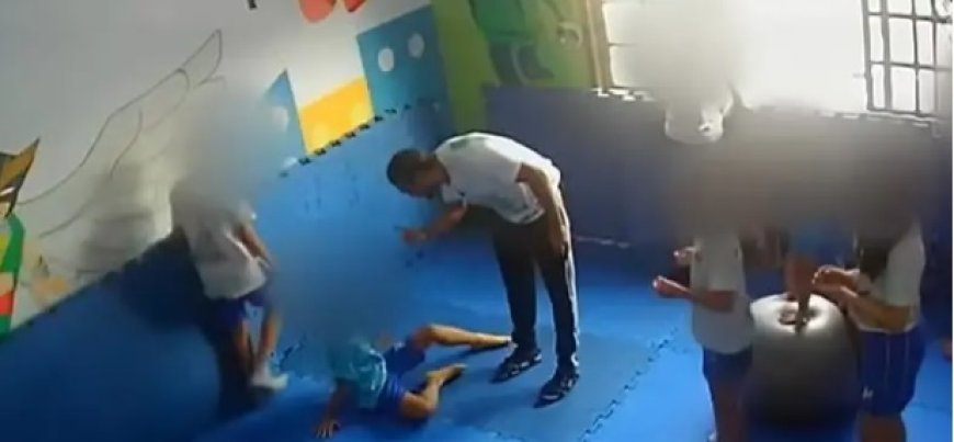 Professor é flagrado agredindo criança autista no RJ