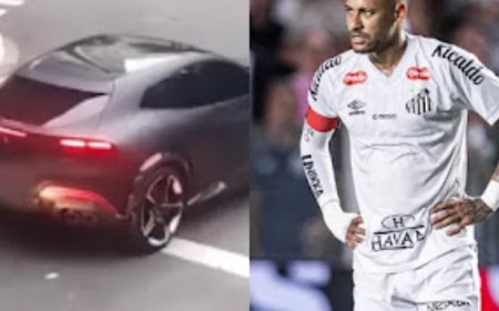 Ferrari milionária de Neymar é flagrada em infração de trânsito