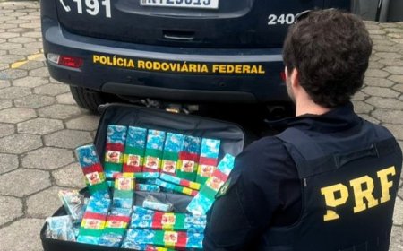Chorando, jovem confessa tráfico após ser flagrada com 30 tabletes de maconha em SC