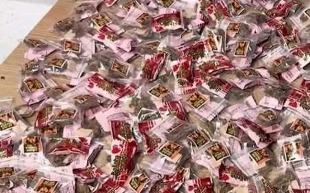 Drogas são encontradas embrulhadas com doces