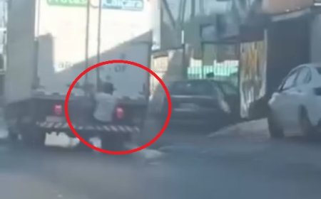 Homem cai ao tentar pegar carona na traseira de caminhão em Ceilândia Norte