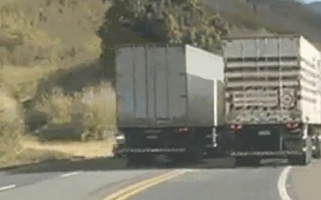 VÍDEO: Motorista de carreta realiza ultrapassagem proibida e quase bate em carro na BR-116