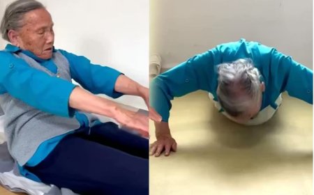 Idosa de 92 anos impressiona ao fazer 200 flexões e 100 abdominais todos os dias na China