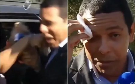 Grávida presa em operação agride repórter ao vivo