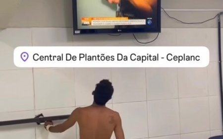 Homem é preso após fazer mãe e filha reféns para conseguir fuga e assiste à própria prisão pela TV em delegacia