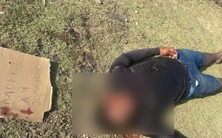 Corpo de homem é encontrado com marcas de tiros e com bilhete ao lado "X9"