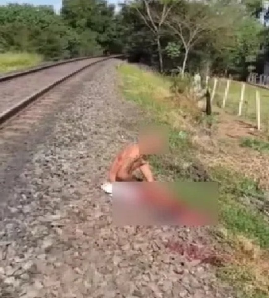 Imagens fortes: bandido perde parte da perna ao tentar fugir em trem
