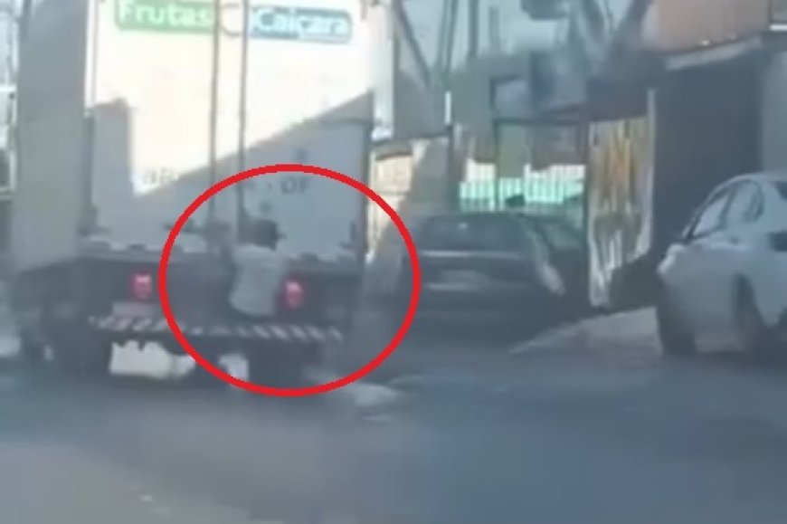 Homem cai ao tentar pegar carona na traseira de caminhão em Ceilândia Norte