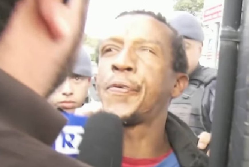 Repórter da Band leva cuspida de acusado de homicídio em SP