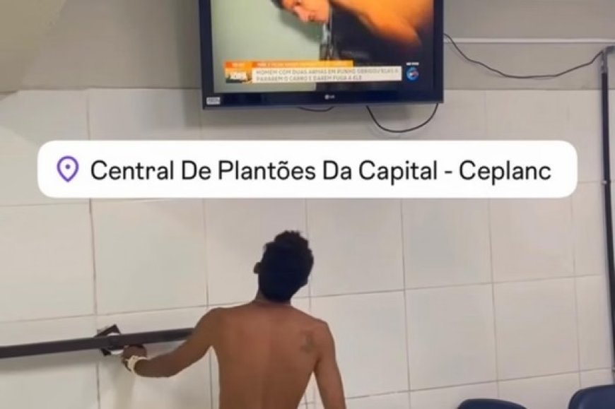 Homem é preso após fazer mãe e filha reféns para conseguir fuga e assiste à própria prisão pela TV em delegacia