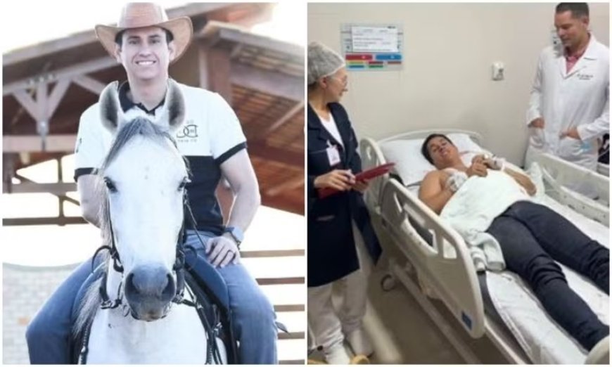 Deputado cai de cavalo e fratura clavícula durante cavalgada
