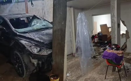 Homem invade casa com carro após esposa recusar relação sexual