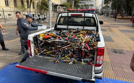PM retira das ruas mais de 9 mil facas e outras armas brancas no centro de São Paulo
