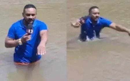 VÍDEO: Repórter entra em rio e pisa em corpo de jovem desaparecida