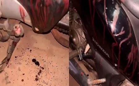 Esfaqueada, mulher conseguiu pilotar moto e fugir do agressor