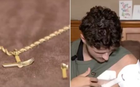 Jovem é 'salvo' após projétil de tiro acidental resvalar em cruz de cordão