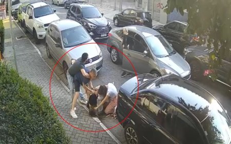 Vídeo: casais trocam socos e puxões de cabelo durante briga por vaga em SP