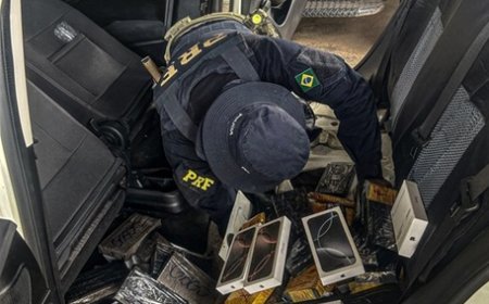 PRF flagra fundo falso em veículo com R$ 350 mil em remédios contrabandeados na BR-153