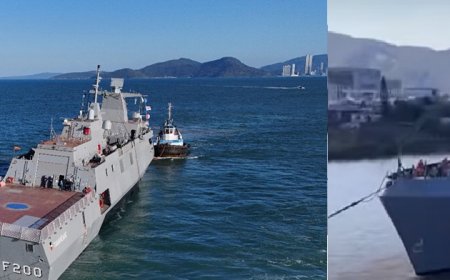 Fragata "Tamandaré" faz primeiros testes de mar; VEJA O VÍDEO