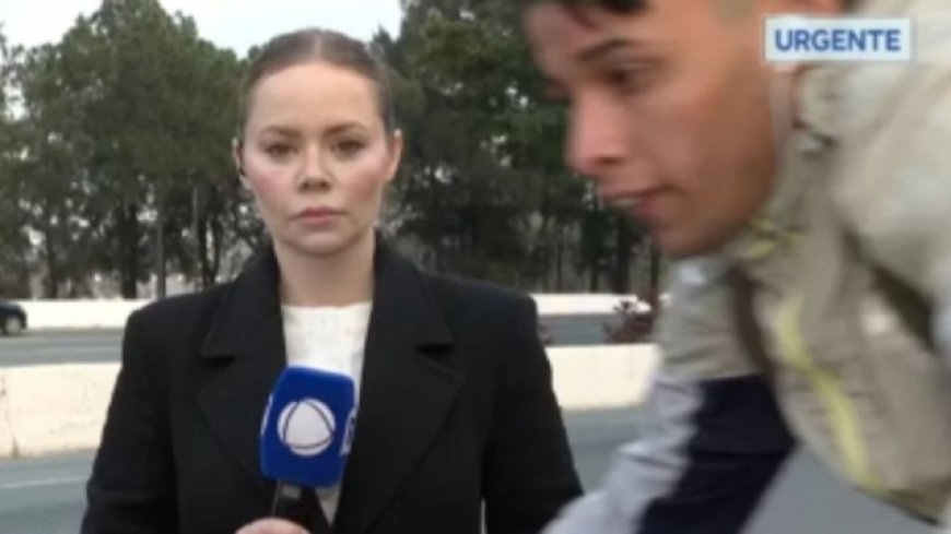 VÍDEO: Repórter da Record tem celular roubado enquanto se preparava para entrar ao vivo