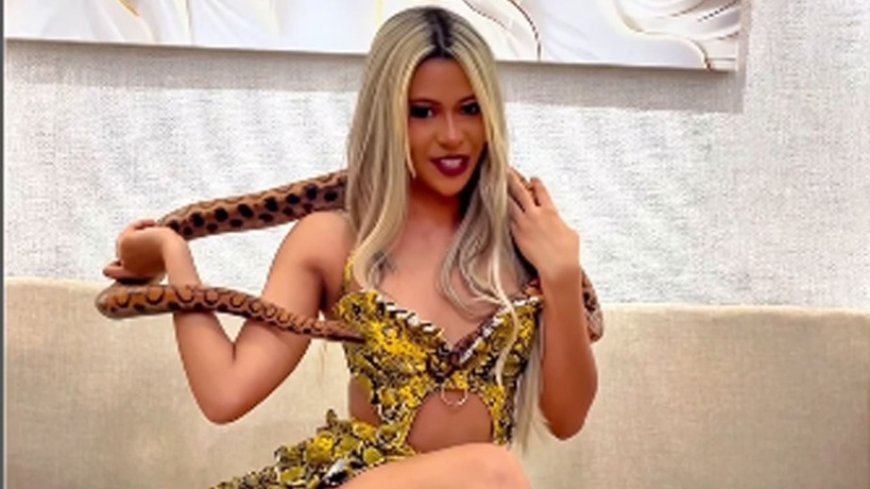 Wenny posa com jiboia arco-íris e defende preservação da Amazônia: ‘Legalizado’