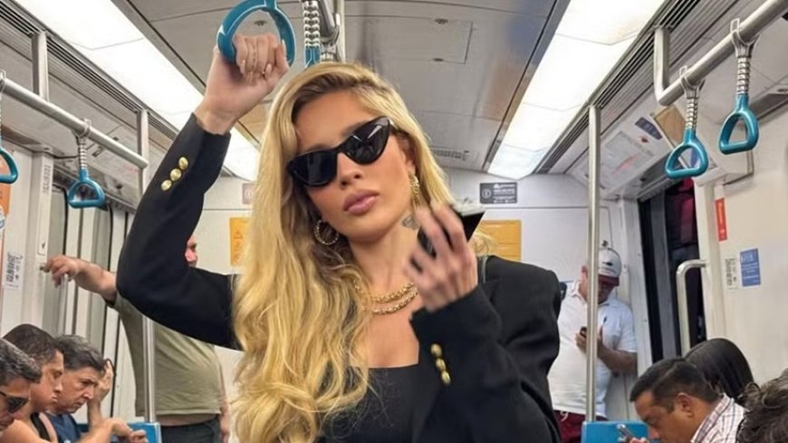 Karoline Lima anda pela primeira vez de metrô no Rio de Janeiro: ‘Conheci o metrô’