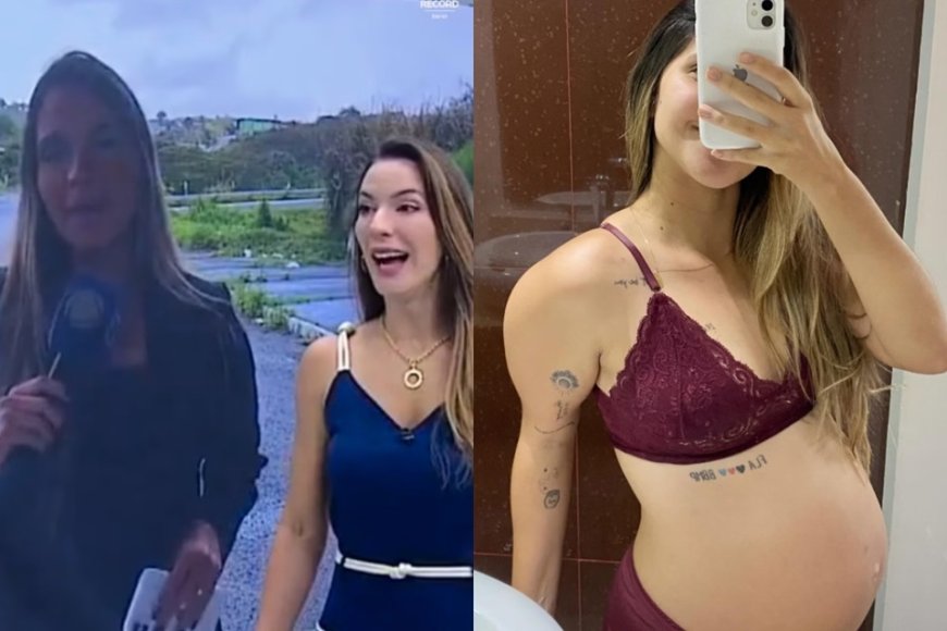 Vídeo: repórter da Record entra em trabalho de parto ao vivo