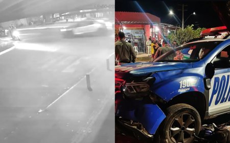 Vídeo: Viatura da PM atropela motociclista durante abordagem em Goiás