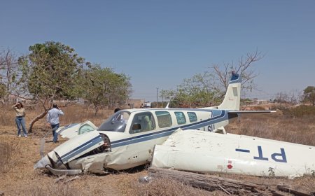 Pouso de emergência termina em queda de avião com grávida a bordo