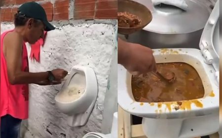 Teria coragem? Feijoada em vaso sanitário viraliza; assista