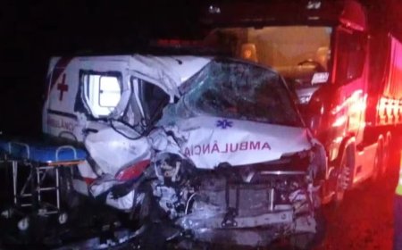 Mulher morre e seis pessoas ficam feridas após batida entre carro, ambulância e três caminhões na Bahia