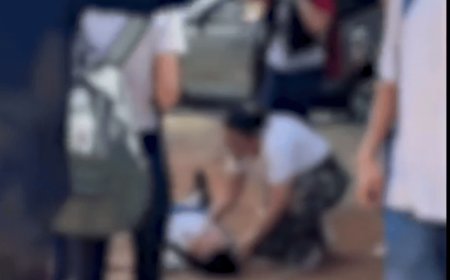 Aluno leva mata-leão e desmaia durante briga na porta de escola