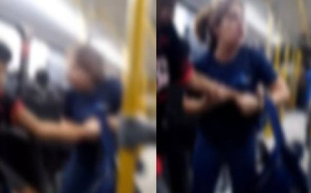 Mulher arrastando adolescente de assento em ônibus gera polêmica nas redes sociais
