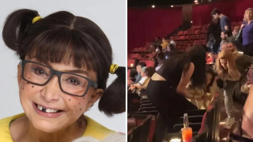 Após internação, Chiquinha, de "Chaves", cai em escada de teatro; veja