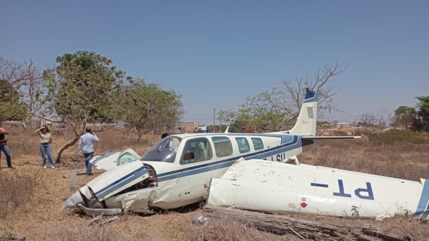 Pouso de emergência termina em queda de avião com grávida a bordo