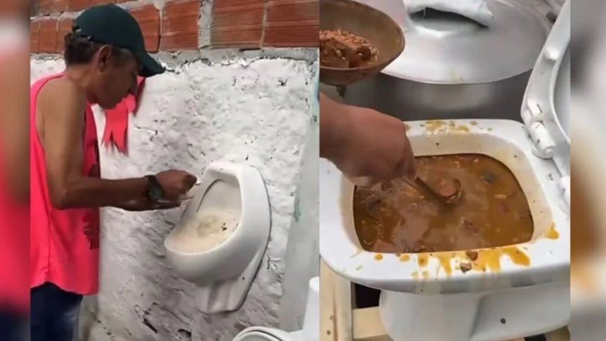 Teria coragem? Feijoada em vaso sanitário viraliza; assista