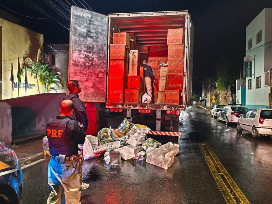 Mais de 700 quilos de maconha são apreendidos em carga de panetone