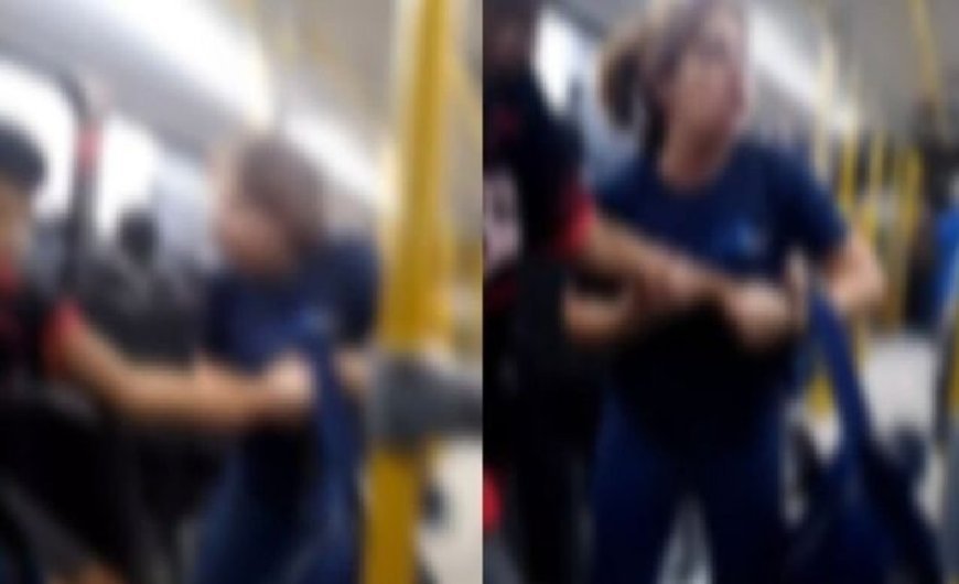 Mulher arrastando adolescente de assento em ônibus gera polêmica nas redes sociais