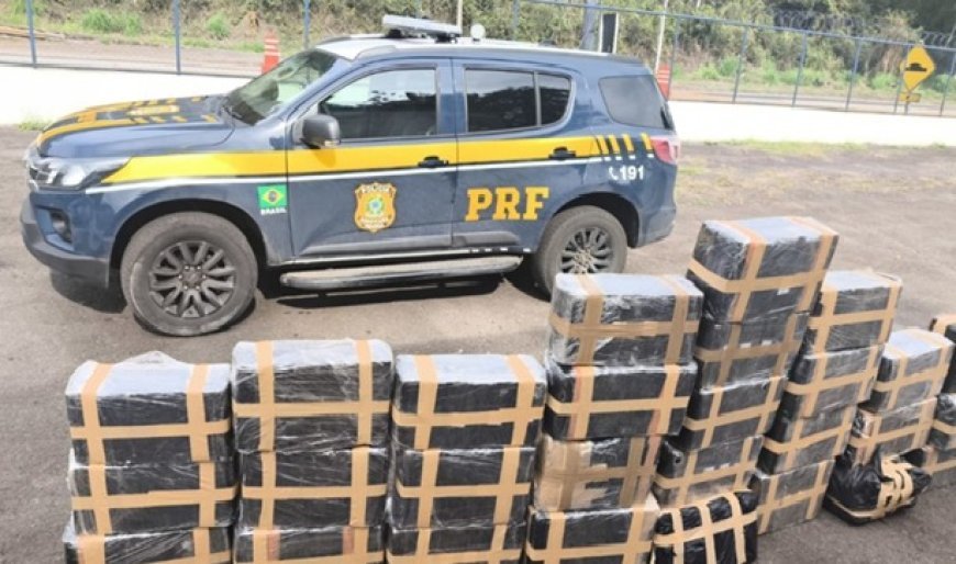 PRF apreende cerca de 2 toneladas de maconha na BR-267