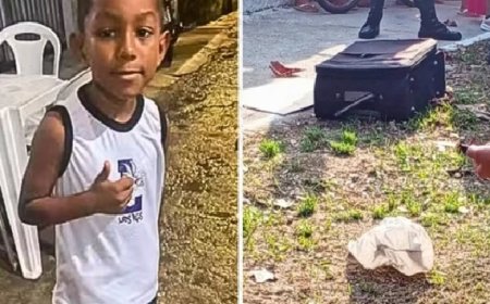 Criança de 6 anos é encontrada morta dentro de mala deixada em cemitério; suspeito foi linchado por populares