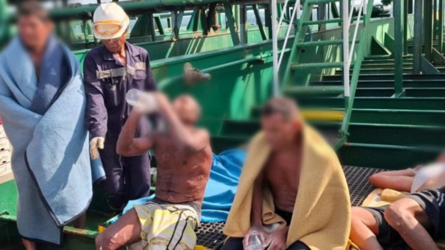 Pescadores são resgatados após 3 dias à deriva; ondas causaram o naufrágio