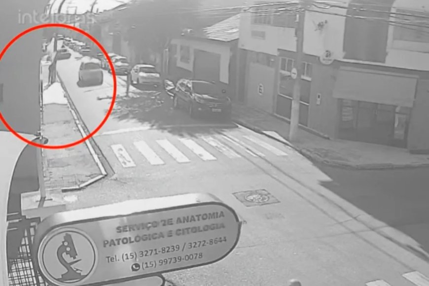 Homem suspeito de matar duas pessoas e incendiar clínica foge a pé após o crime