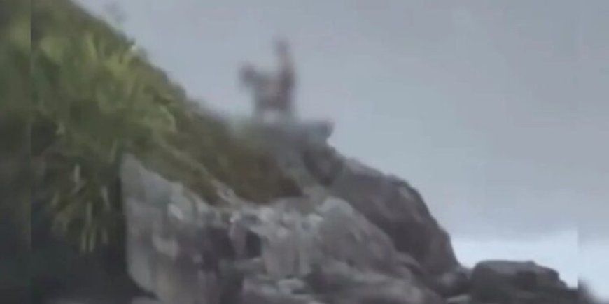 Casal é visto durante ato sexual em ‘costão’ de praia paradisíaca e cena viraliza