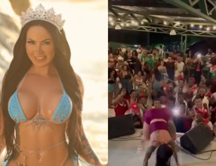 Atriz pornô causa revolta em 1ª apresentação na Império da Tijuca
