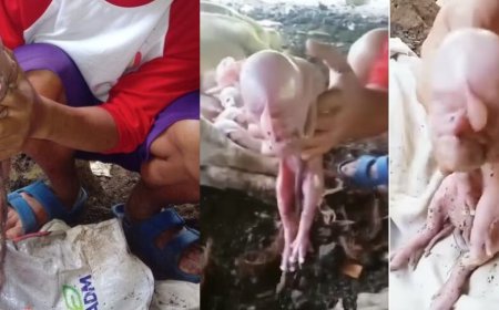 Leitão nasce com 'rosto humano' e grita como criança